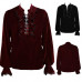 Mens Medieval Gothic Style Shirt Stage Performance Formal Blouse Cosplay