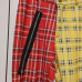 Black Zipper Pant Womens M (28x30)  Red/Yellow Tartan  Pants Goth Punk -422