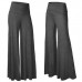 Women's Office Loose Stretch High Waist Wide Leg Long Pants Palazzo Trousers US