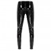 Mens Faux Leather Zipper Crotch Skinny Pants Motor Biker Tight Leggings Clubwear