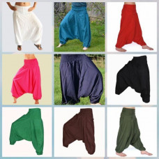 Indian Ali Baba Harem Gypsy Hippie Baggy Plain Pants Women Trousers Boho Yoga