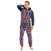 Men's Flannel Christmas One Piece Pajamas Loungewear