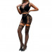 Women's Sexy Babydolls Thigh High Stockings Lingerie Set Sleeveless Nightwear 