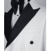 Mens Suit Peak Lapel Double Breasted Regular Fit Tuxedos Formal Business Blazer