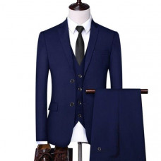 2023 men 3 piece dress suit suit/men's solid color jacket trousers vest