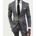 Business Plaid Mens Suits Slim Fit Groom Party Wedding Tuxedos Formal Prom Check